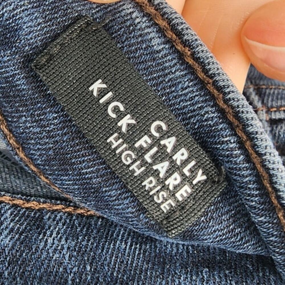 Veronic Beard Carly Kick Flare High Rise Jeans Dark Wash Stretch Size 28 - Picture 8 of 15